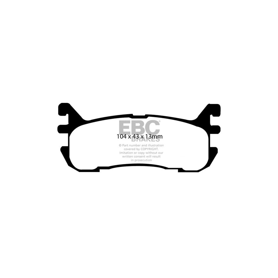EBC PD13KR287 Mazda MX5 Yellowstuff Rear Brake Pad & GD Disc Kit - Akebono Caliper 2 | ML Performance UK Car Parts