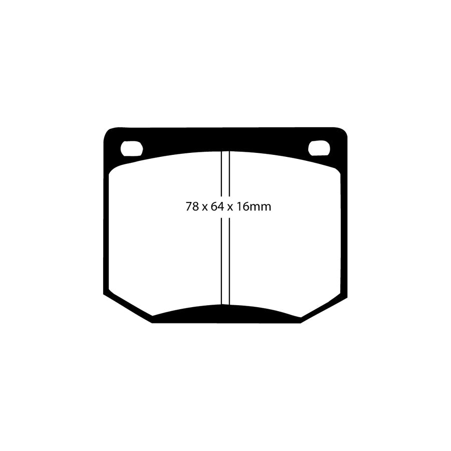 EBC DP2216 Saab Greenstuff Front Brake Pads - ATE Caliper 2 | ML Performance UK Car Parts