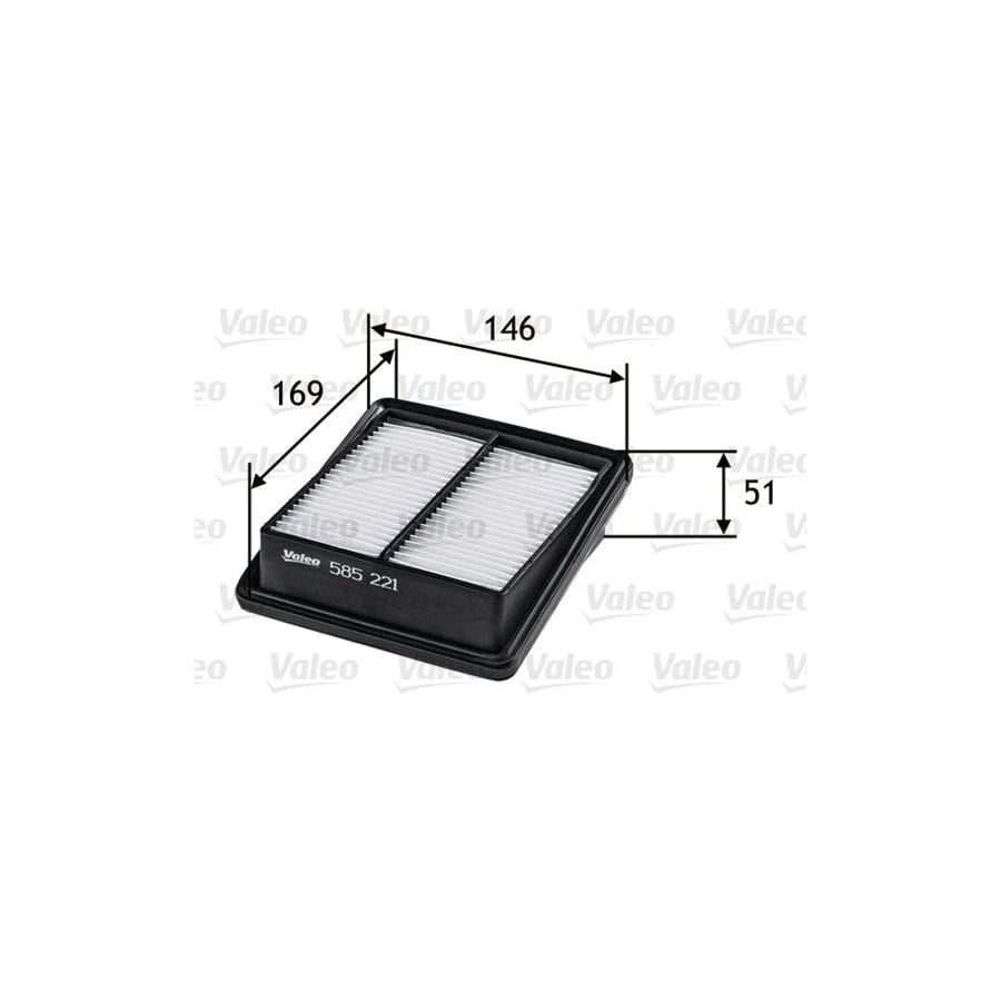 Valeo 585221 Air Filter For Honda Jazz Hatchback (Gd, Ge3, Ge2)