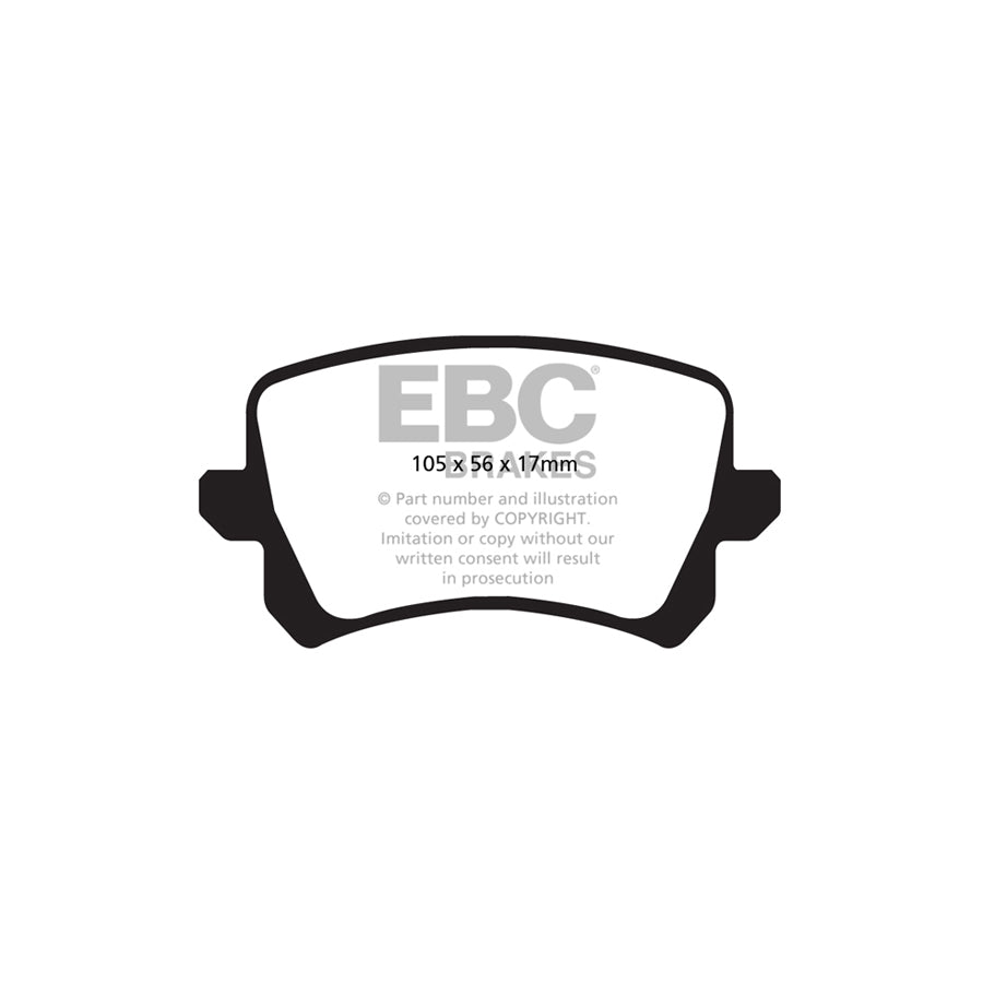 EBC PD16KR029 Seat VW Greenstuff Rear Brake Pad & BSD Disc Kit - TRW Caliper 2 | ML Performance UK Car Parts