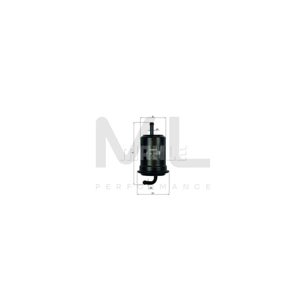 MAHLE ORIGINAL KL 523 Fuel filter for SUZUKI GRAND VITARA In-Line Filter | ML Performance Car Parts