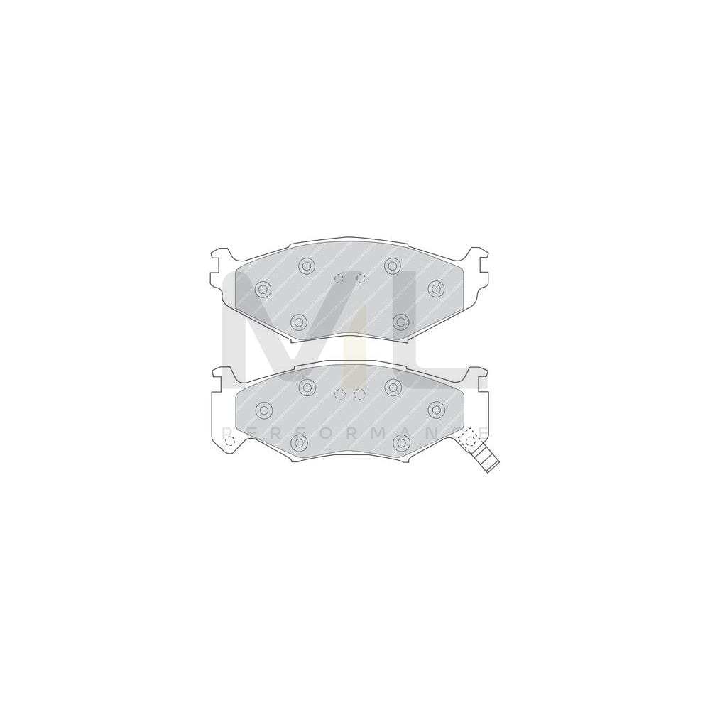 Ferodo Premier FDB977 Brake Pad Set With Acoustic Wear Warning, Without Accessories