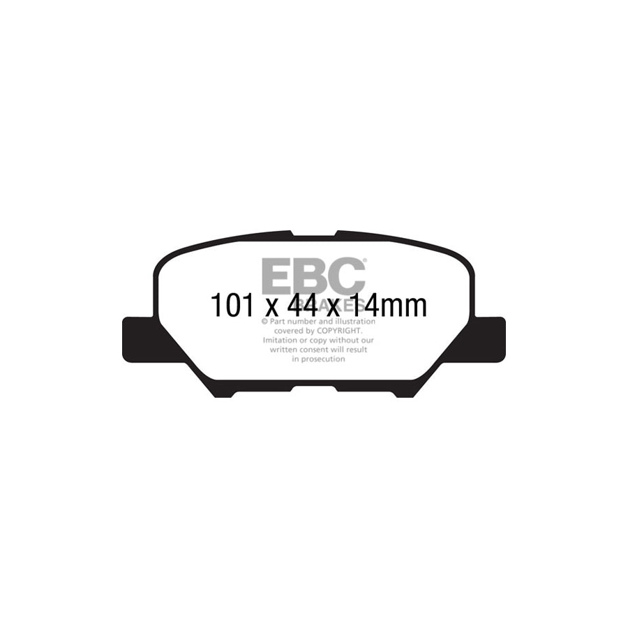 EBC DP42171R Citroen Mazda Mitsubishi Peugeot Yellowstuff Rear Brake Pads - Akebono Caliper 2 | ML Performance UK Car Parts