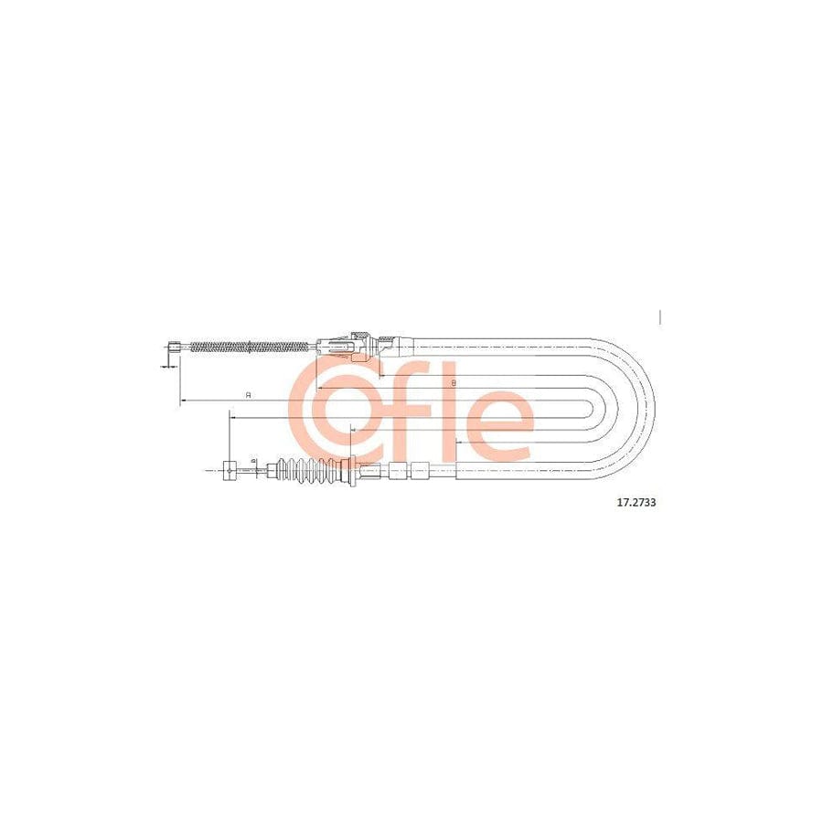 Cofle 92.17.2733 Hand Brake Cable for Opel Campo (Tf0, Tf1)