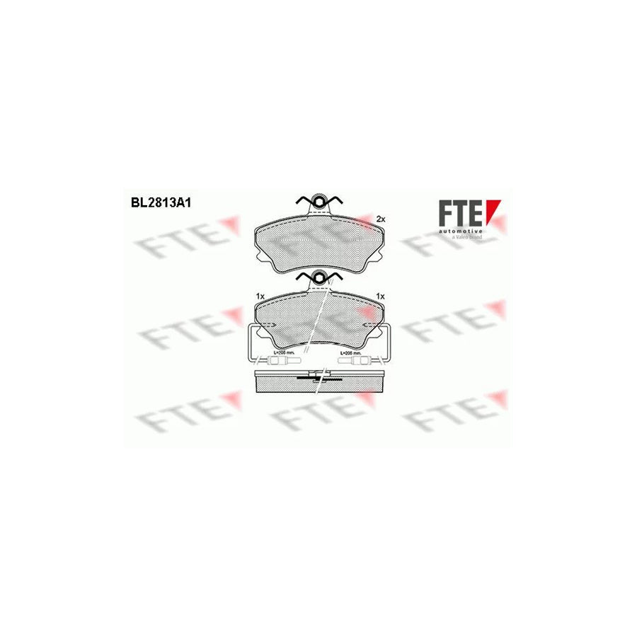 FTE Bl2813A1 Brake Pad Set for Renault Espace II (J63/S63)
