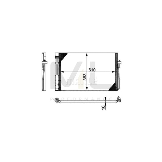 MAHLE ORIGINAL AC 345 000P Air conditioning condenser with dryer | ML Performance Car Parts