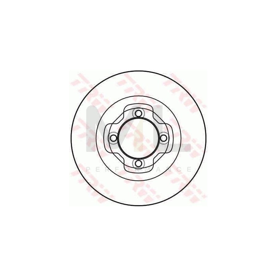TRW DF4008 Brake Disc for MAZDA 323 Vented  - 1 piece