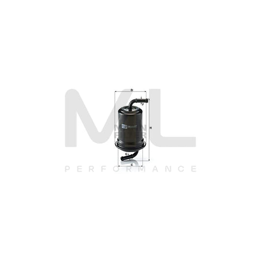 MANN-FILTER WK 614/17 Fuel filter In-Line Filter