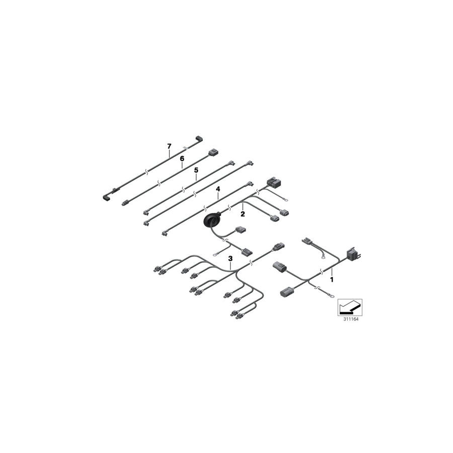 Genuine BMW 61129210764 F01 F07 F02 Harness, Suction Throttle/Hydr. Pump (Inc. 760i, 750i & 550iX)