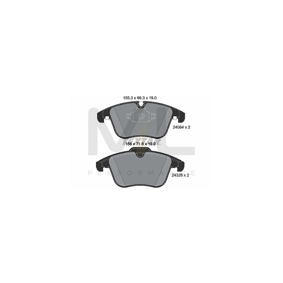 TEXTAR 2408401 Brake pad set prepared for wear indicator