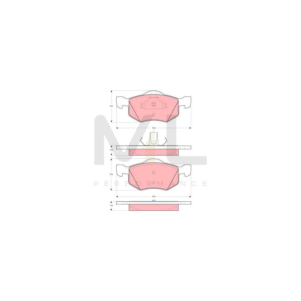 TRW Gdb1497 Brake Pad Set Not Prepared For Wear Indicator