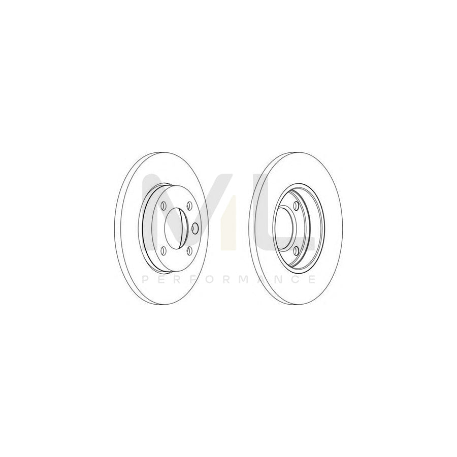 Ferodo DDF103C-1 Brake Disc Solid, Coated, With Bolts/Screws  - Pair