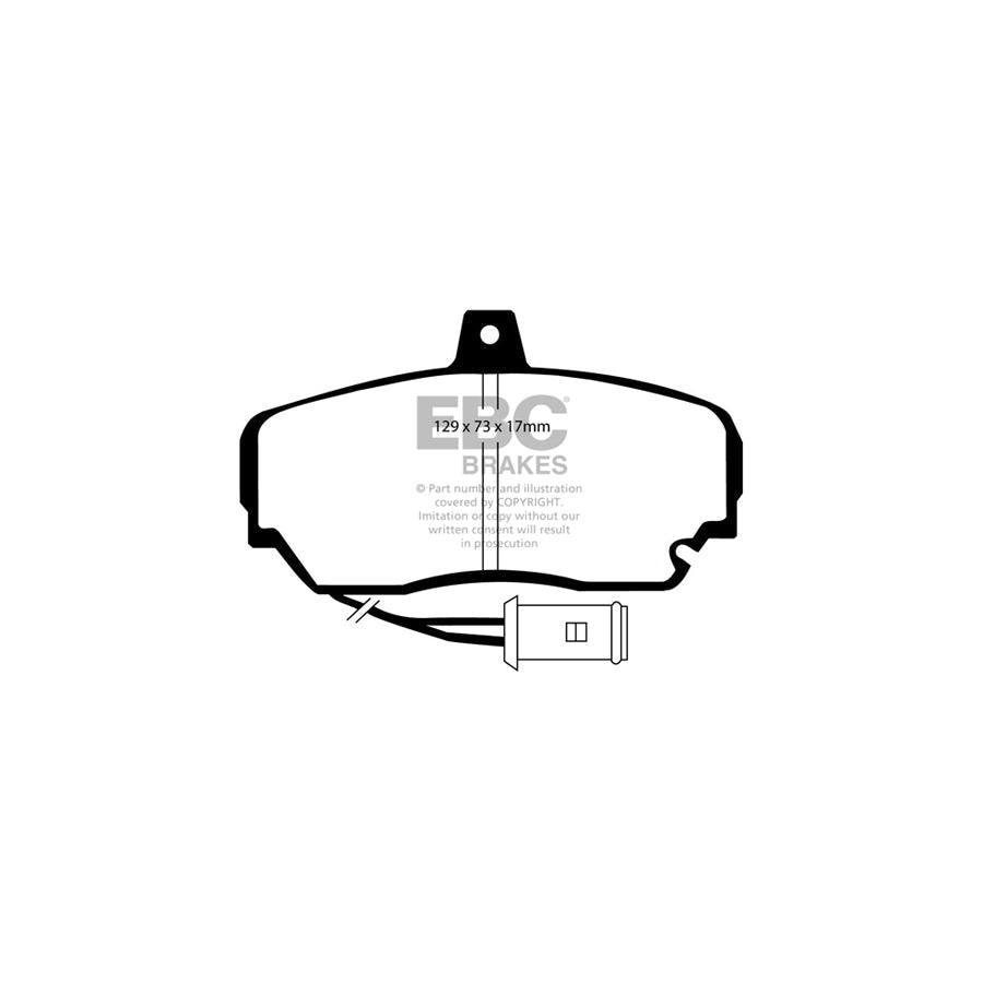 EBC PD01KF1316 Rover 800 Greenstuff Front Brake Pad & Plain Disc Kit  - Girling/TRW Caliper 2 | ML Performance UK Car Parts