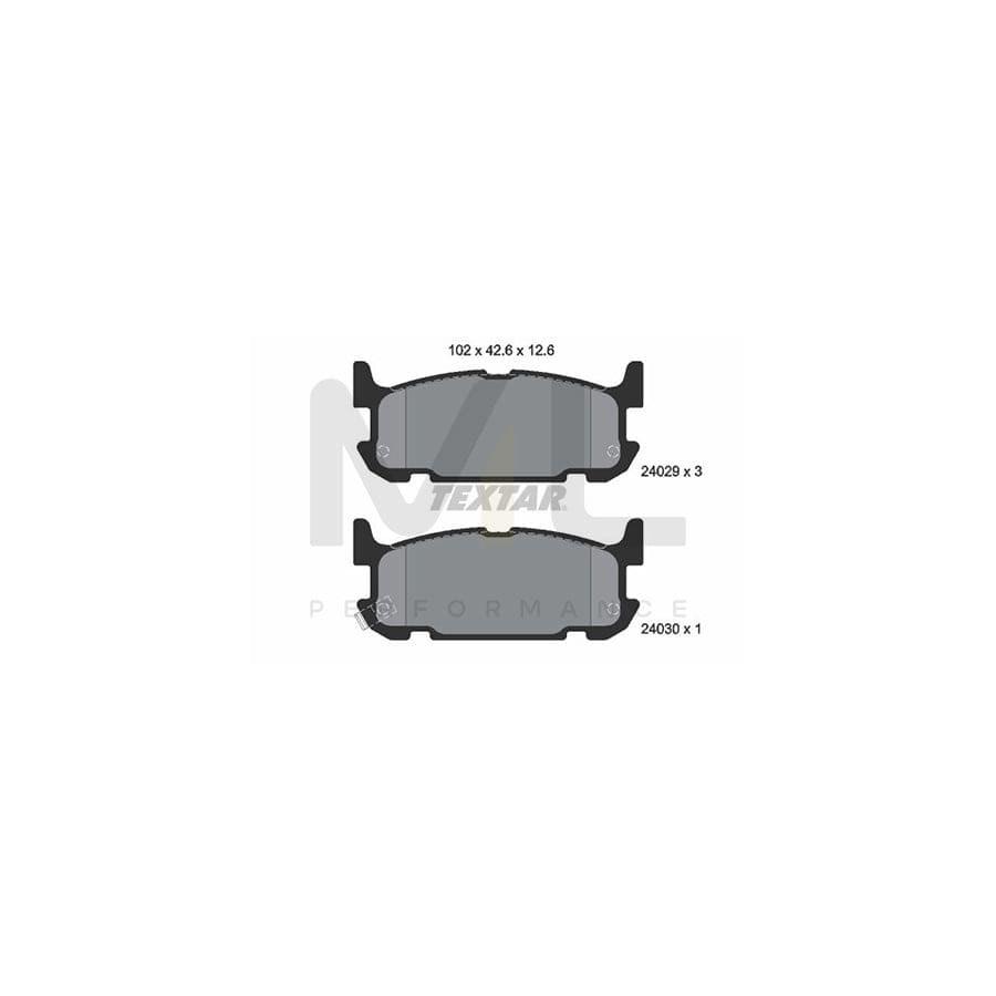 TEXTAR 2402901 Brake pad set for MAZDA MX-5 II (NB) with acoustic wear warning