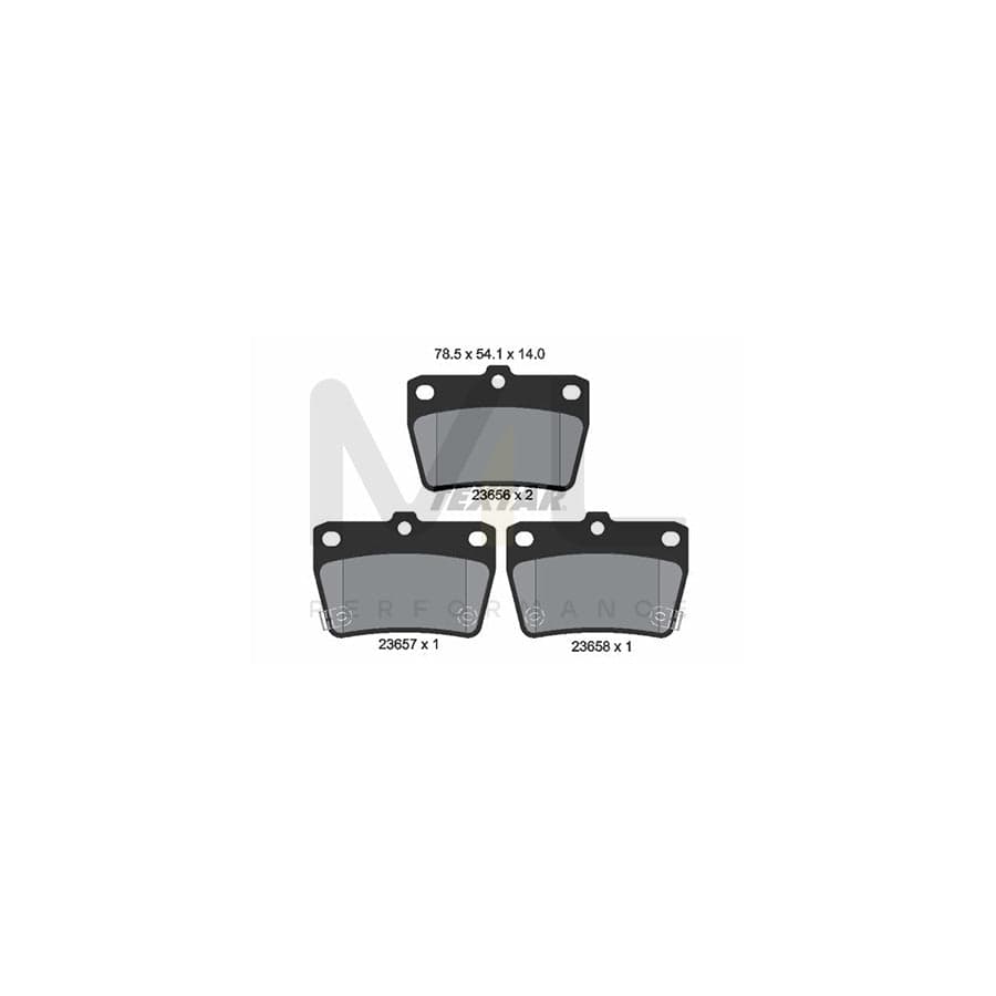 TEXTAR 2365601 Brake pad set with acoustic wear warning