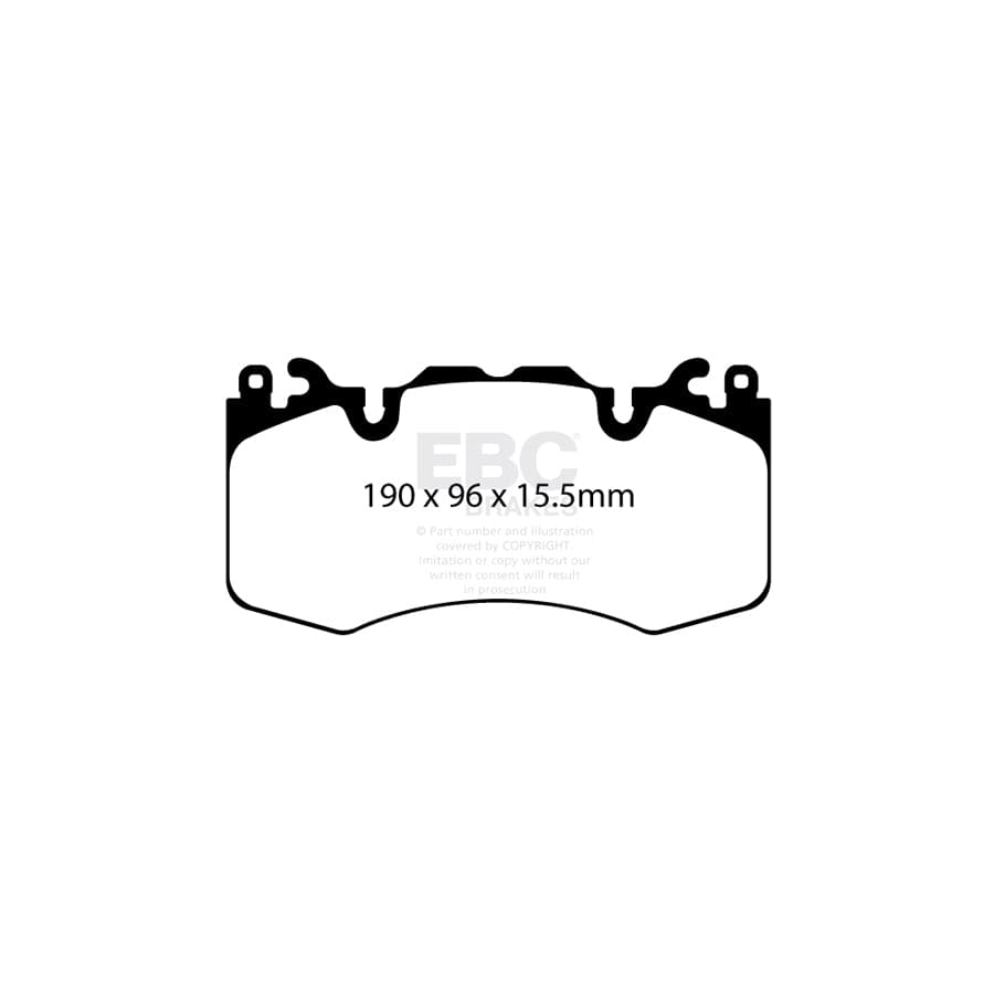EBC PD06KF798 Land Rover Greenstuff Front Brake Pad & USR Disc Kit - TRW Caliper 2 | ML Performance UK Car Parts