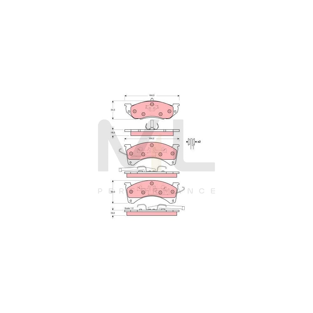 TRW Gdb4077 Brake Pad Set Incl. Wear Warning Contact