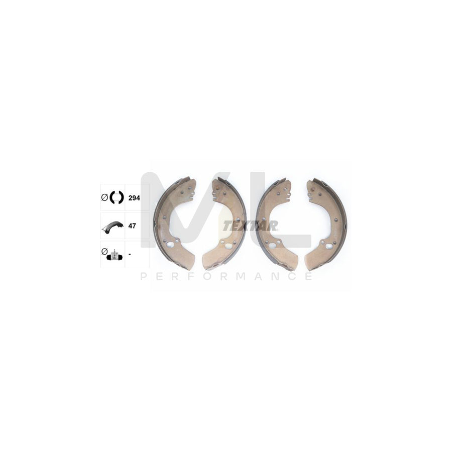 TEXTAR 91063400 Brake Shoe Set without handbrake lever
