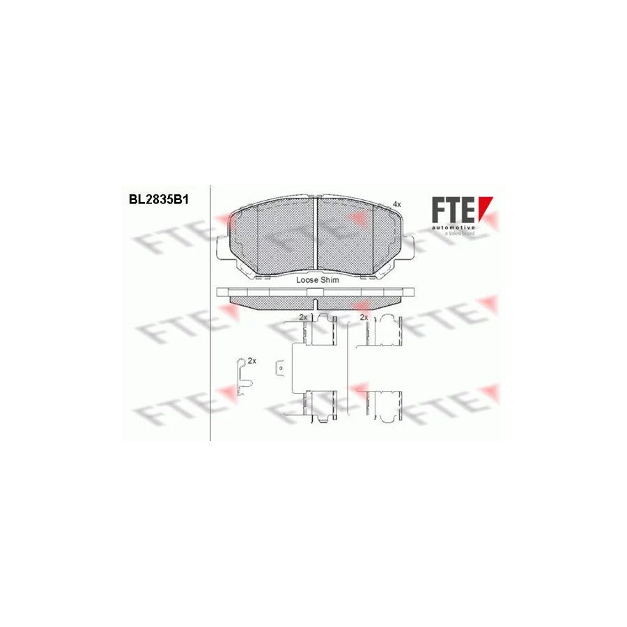 FTE Bl2835B1 Brake Pad Set for Dodge Dart Saloon (Pf)