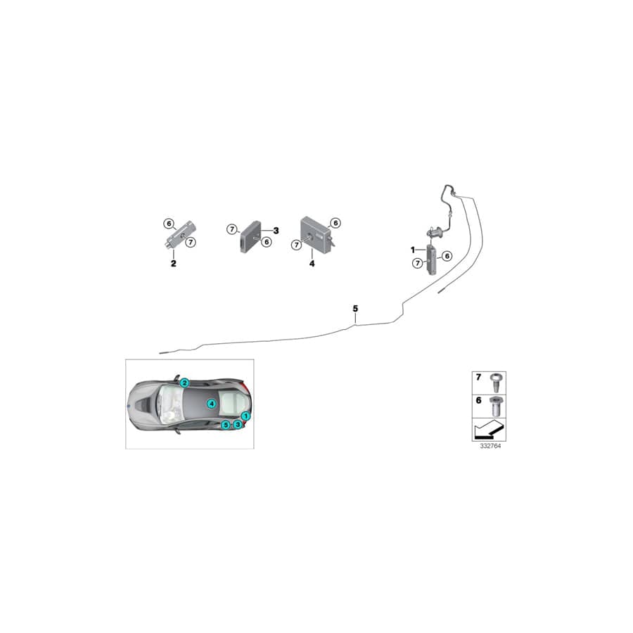 Genuine BMW 65209272868 I15 Antenna Amplifier Diversity (Inc. i8)