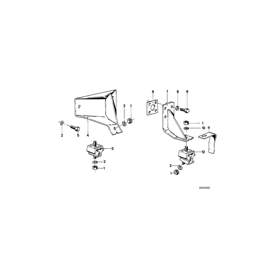 Genuine BMW 11811109174 E21 E12 Rubber Mounting (Inc. 520i, 318 & 320i)