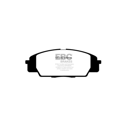 EBC DP51254NDX Honda Bluestuff NDX Front Brake Pads  - Akebono/TRW Caliper 2 | ML Performance UK Car Parts