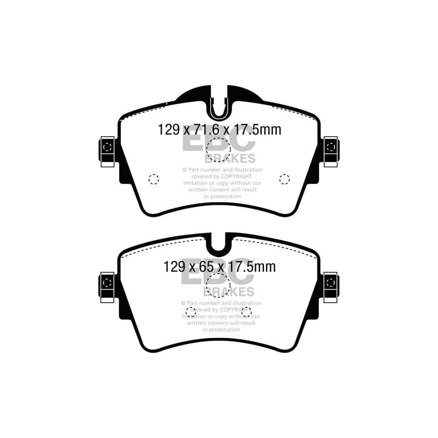 EBC PD07KF324 BMW F45 F46 Redstuff Front Brake Pad & USR Disc Kit - ATE Caliper 2 | ML Performance UK Car Parts