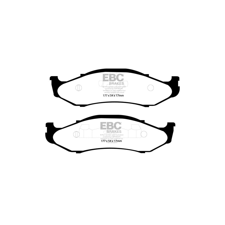 EBC DP1255 Jeep Ultimax Front Brake Pads (Inc. Cherokee, Grand Cherokee, Wrangler) 2 | ML Performance UK Car Parts