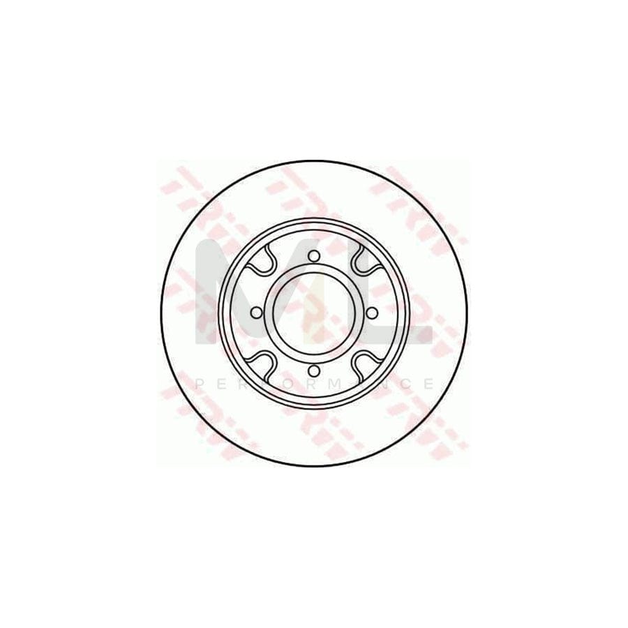 TRW DF1937 Brake Disc for NISSAN CHERRY Solid  - 1 piece