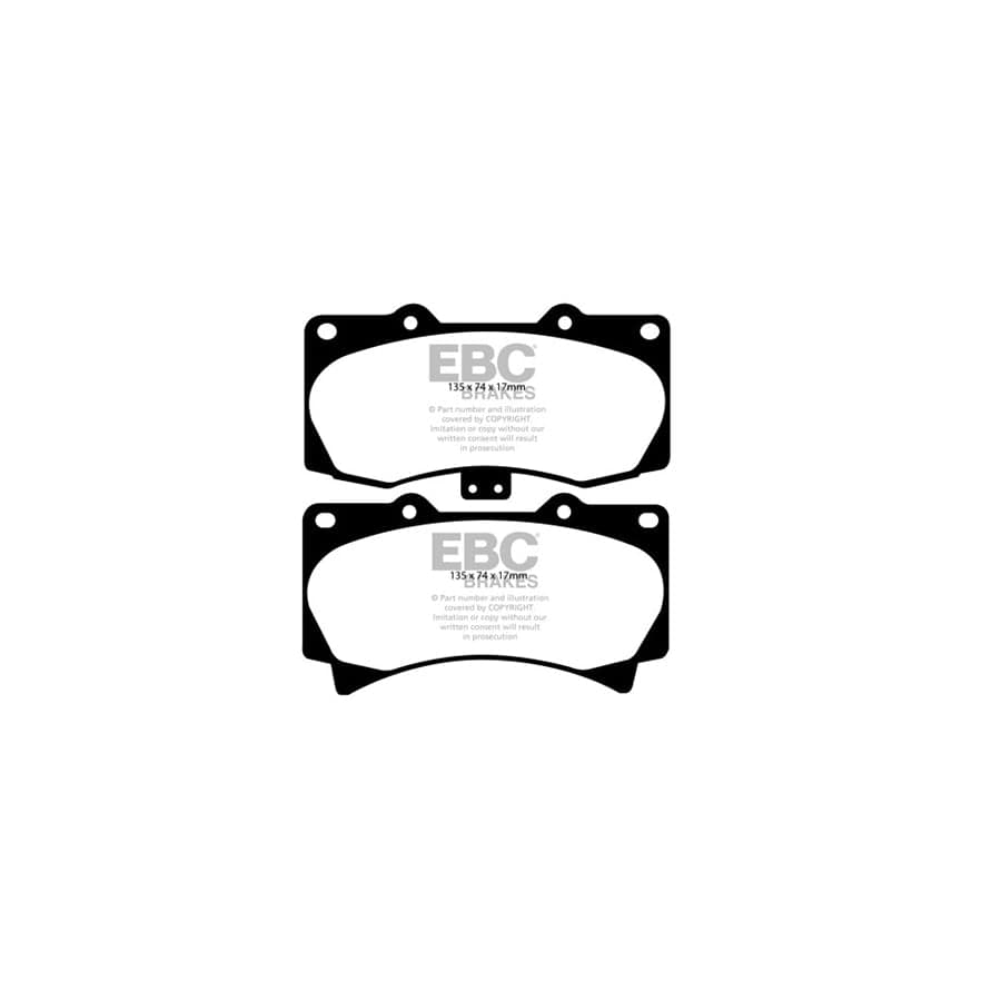 EBC PD03KF585 Hummer H3 Yellowstuff Front Brake Pad & Plain Disc Kit 2 | ML Performance UK Car Parts