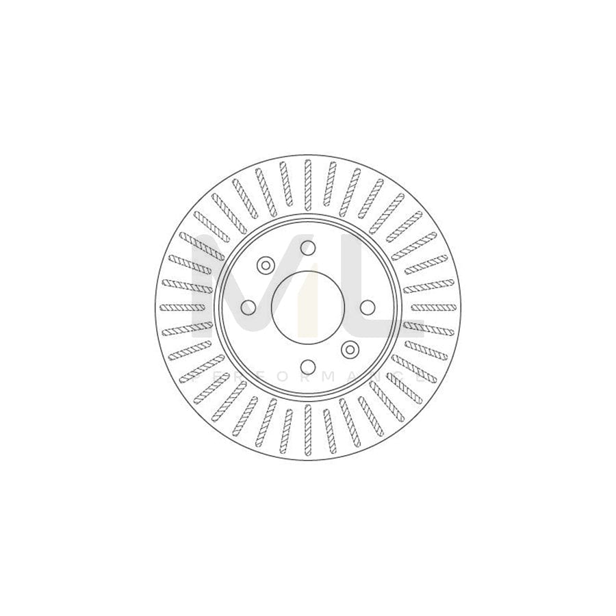 TRW DF6198 Brake Disc Vented, Painted  - 1 piece