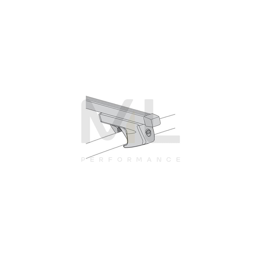 ATERA SIGNO, RT 048122 Roof bars for open roof rails, 122 cm, 100 kg, Steel