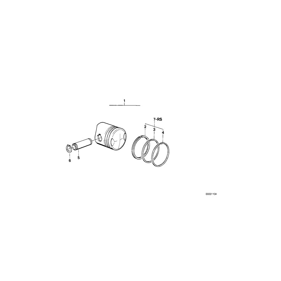 Genuine BMW 11251335218 Repair Kit Piston Rings +0,25 (Inc. R 75)