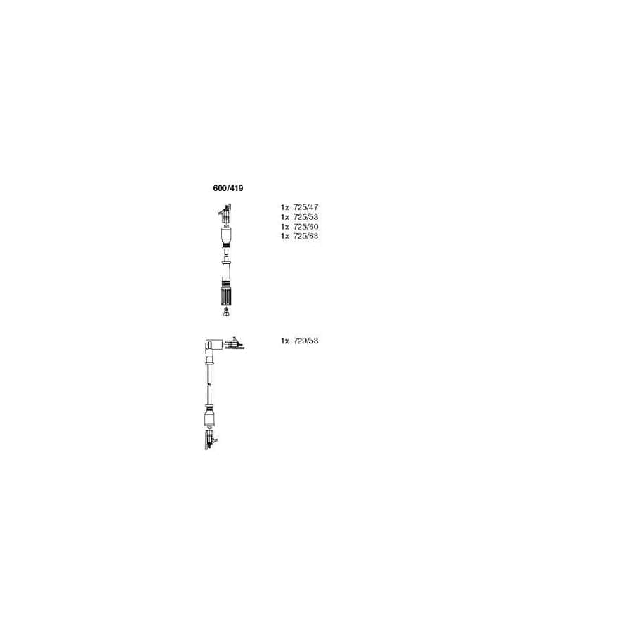 Bremi 600/419 Ignition Cable Kit for Lancia Delta