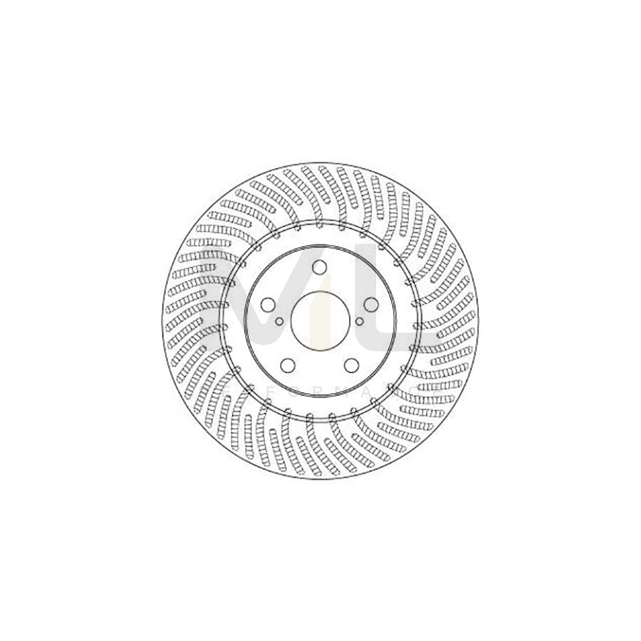 TRW DF6692S Brake Disc Vented, Painted