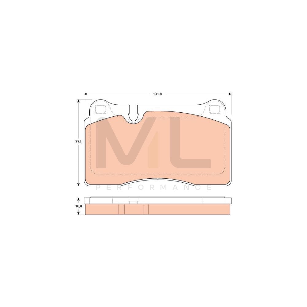TRW Gdb1912 Brake Pad Set Prepared For Wear Indicator