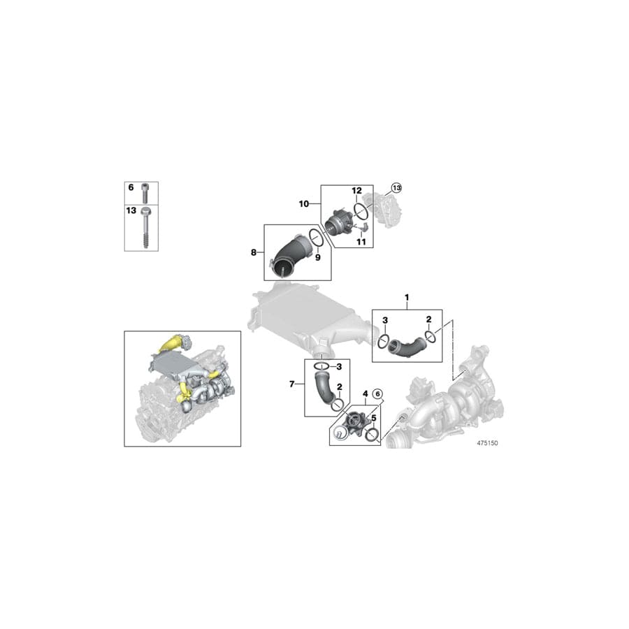 Genuine BMW 11618579895 G07 G11 G06 Charge Air Line (Inc. 750dX, 750LdX & X5 M50dX)
