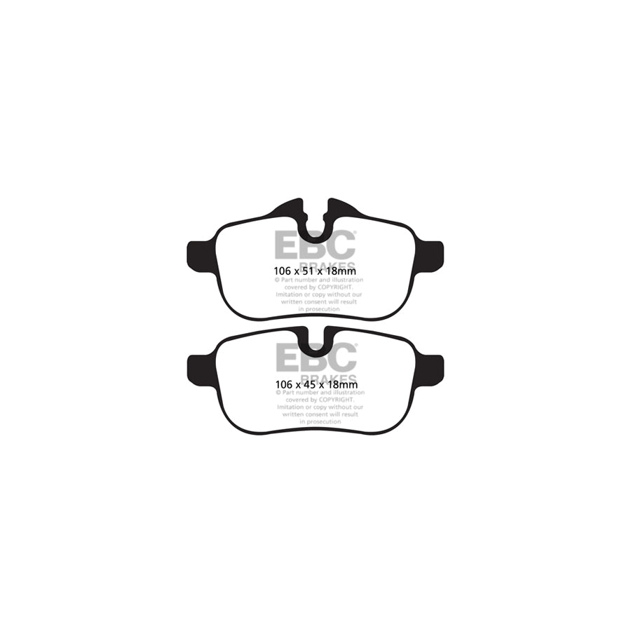 EBC PDKR186 BMW E89 Ultimax Rear Brake Pad & Plain Disc Kit - TRW Caliper 2 | ML Performance UK Car Parts