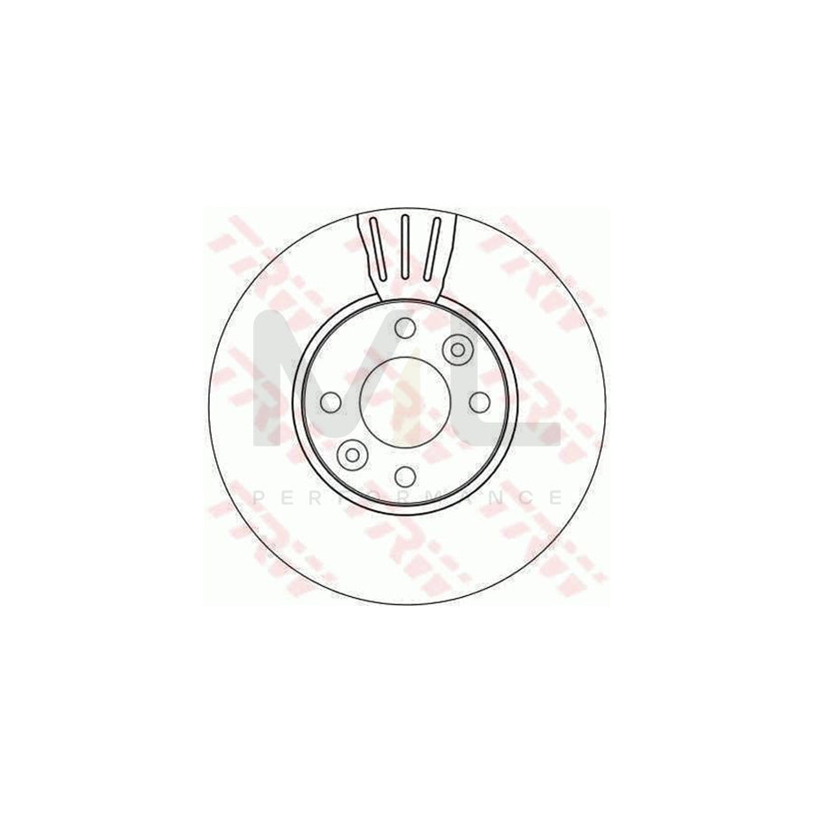 TRW DF4267 Brake Disc Vented  - 1 piece