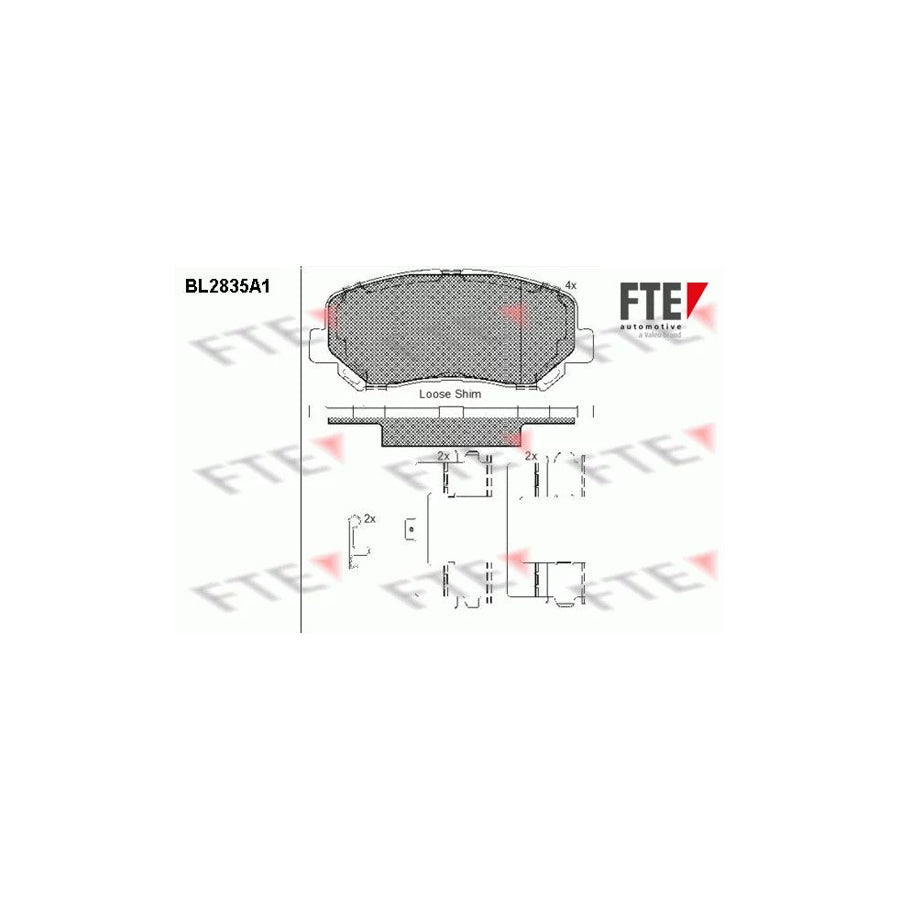 FTE Bl2835A1 Brake Pad Set for Jeep Cherokee V (Kl)