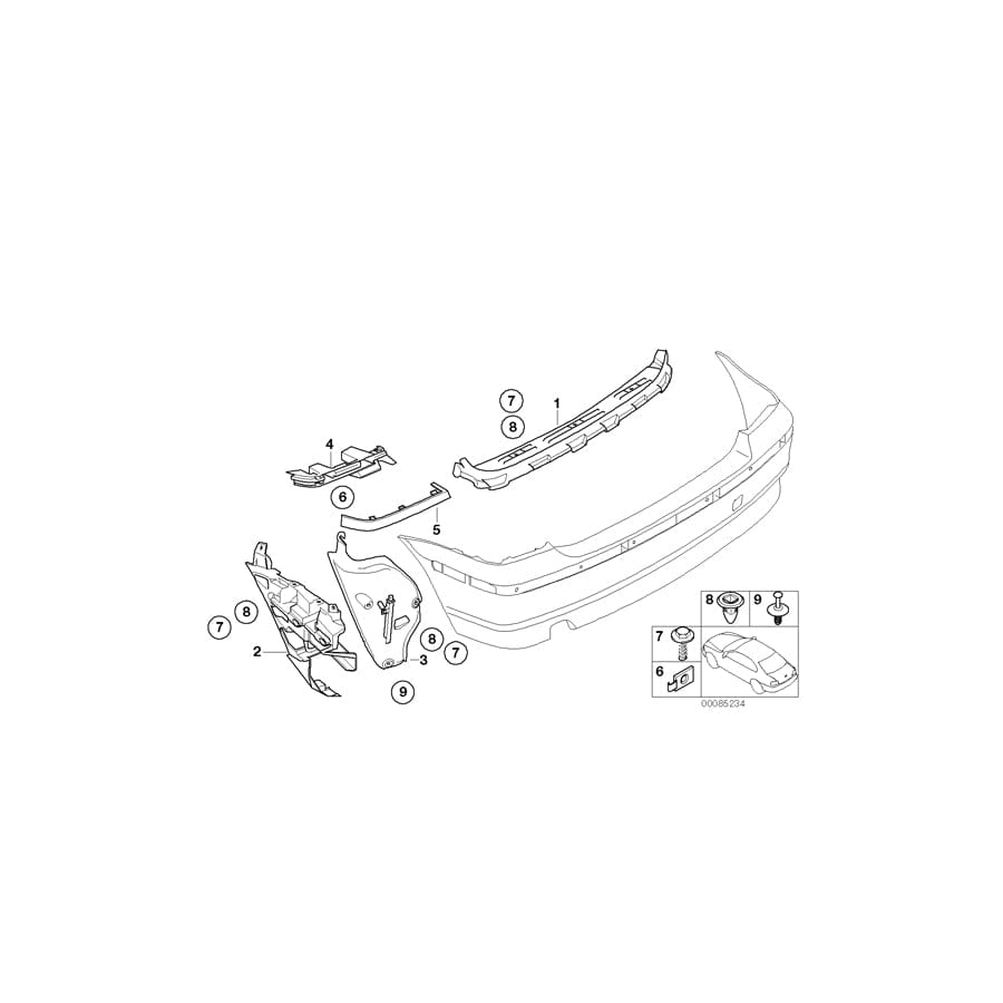 Genuine BMW 51127030271 E46 Fixing Clamp Left (Inc. 318ti, 325ti & 320td)