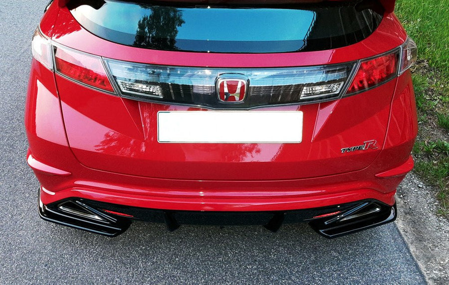 Maxton Design HO-CI-8-TYPE-R-GP-RSD1T Rear Side Splitters Honda Civic MK8 Type R GP | ML Performance UK Car Parts
