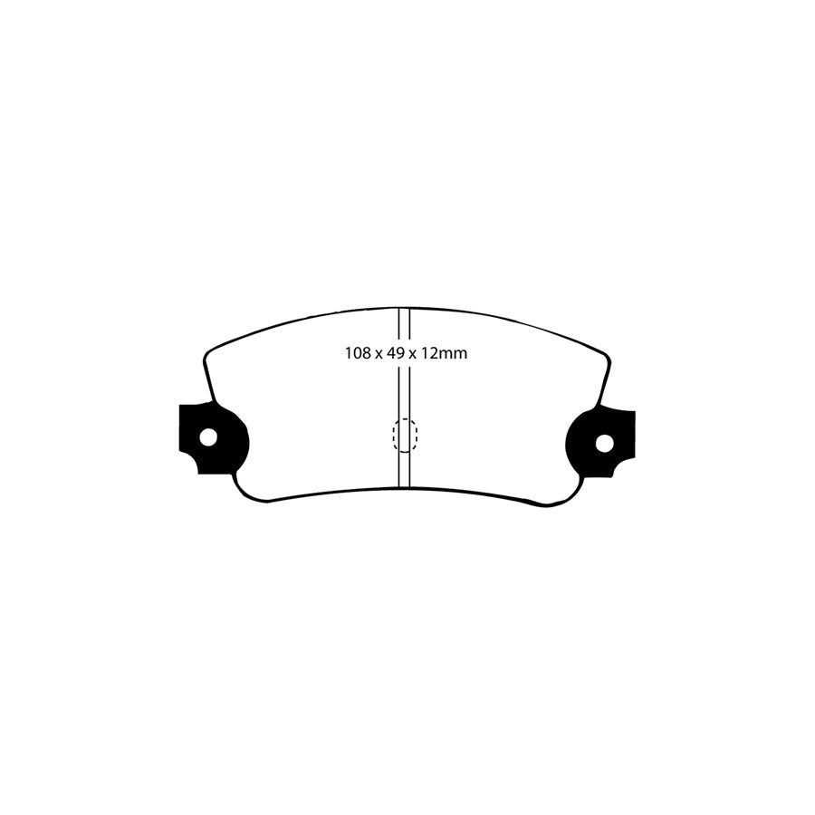 EBC DP2231 Lancia Seat Greenstuff Rear Brake Pads - Bendix Caliper 2 | ML Performance UK Car Parts