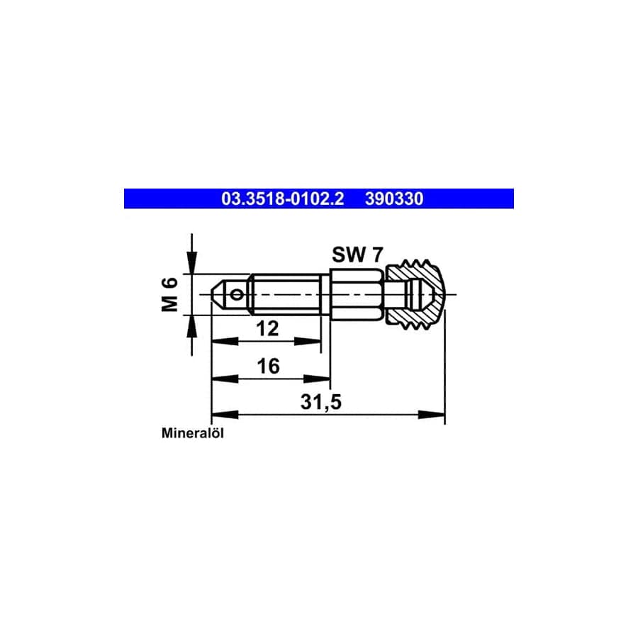 ATE 03.3518-0102.2 Breather Screw / Valve