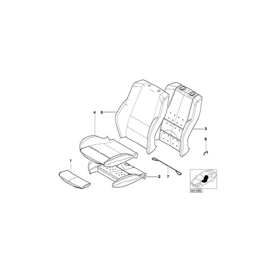 Genuine BMW 52108260940 E46 Seat Cover ANTHRAZIT (Inc. 325Ci, 318Ci & 330Ci)