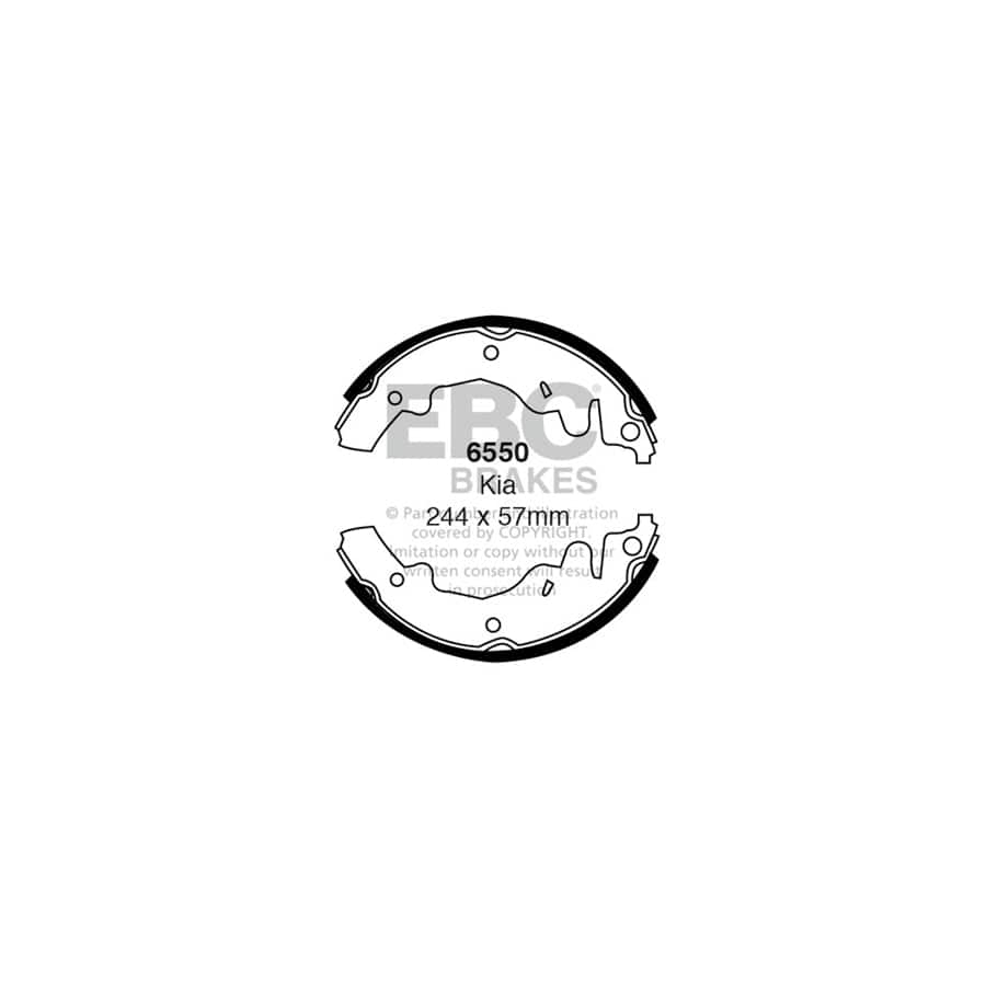 EBC 6550 Kia Sportage (K0) Rear Brake Shoes 1 | ML Performance UK Car Parts