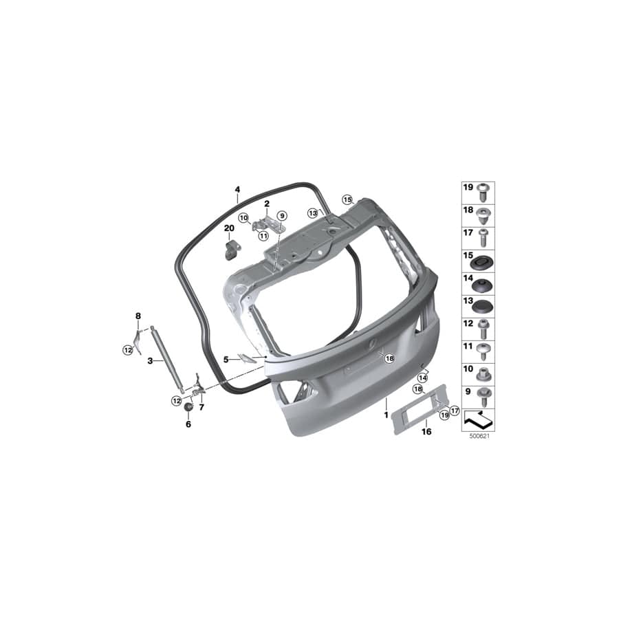 Genuine BMW 51247348527 F45 Mount For Spring Seat, Lower Left (Inc. 220dX, 218dX & 225i)