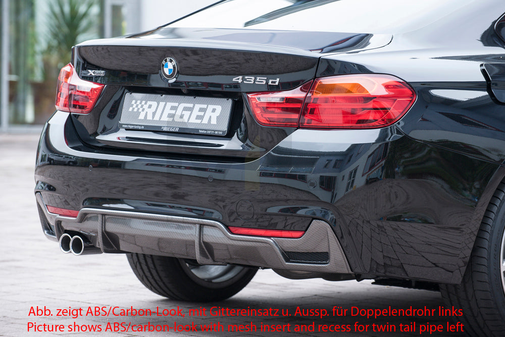 Rieger 00088054 BMW 4 Series F32 F33 F36 Rear Diffuser 7 | ML Performance UK Car Parts