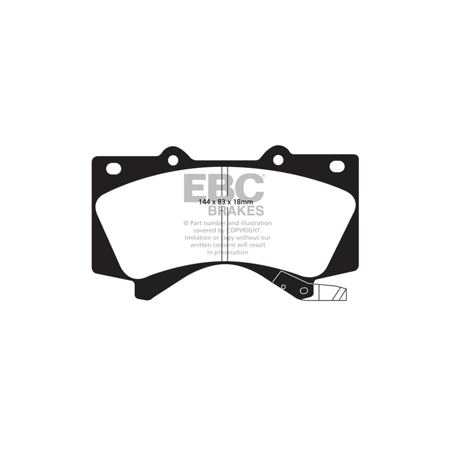 EBC PD08KF599 Lexus Toyota Yellowstuff Front Brake Pad & USR Disc K (Inc. LX570 & Landcruiser) 2 | ML Performance UK Car Parts