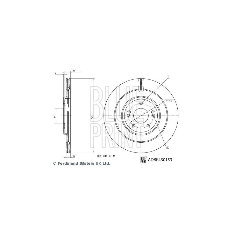 Blue Print Adbp430153 Brake Disc
